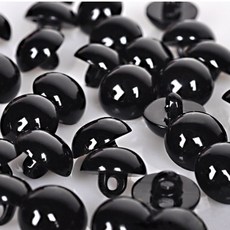A블랙 원형단추 5p 10mm 블라우스단추 인형눈알 사용
