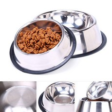 스테인레스 애견식기 스텐식기XL, 실버_M, 1개