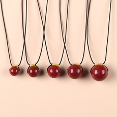 경면주사 목걸이 빨간 고함량자금사 전운구 행운목걸이 액막이목걸이 끈매듭목걸이XL020, 10mm, 1개, 10mm