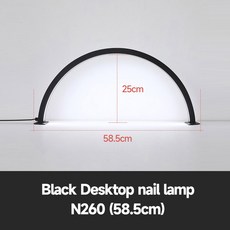 커스텀 로고 48W 조명 반달 모양 네일 케어 키트 데스크탑 링 Led 매니큐어 램프 아트, CHINA_58cm Nail Lamp Black | J, JP, 1개