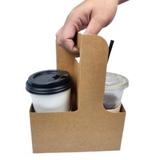 2구 커피 캐리어 음료 종이 카페 캐리어, 기본