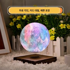 공중부양 무드등 자석 플로팅 사무실용 조명 문라이트, 스퀘어 8 . 5cm 갤럭시 볼 3색 조명, 기본 색상