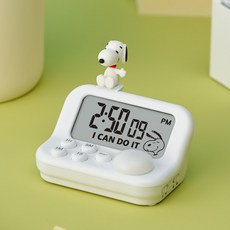스누피 드레텍 스톱워치 공부타이머 T-652, 1개, 화이트