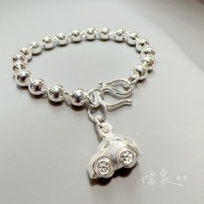 儒家寶寶 純銀999 串珠手鍊，福袋/汽車/花生墜飾，多款可選，彌月/滿月/抓周/生日禮物