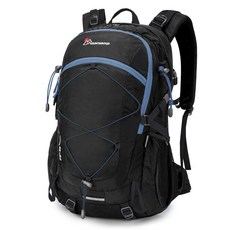 MOUNTAINTOP 40L 健行登山背包 附防雨罩 輕量透氣男女通用, 黑