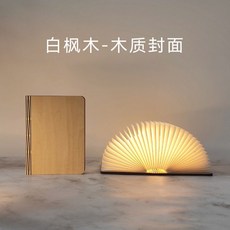 조명 램프 BOOK 책모양조명 라이트 30cm 회색 종이 주광조명 충전식 가정용, 2 메이플 화이트 우드 우드 소재 소책자 15
