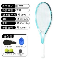 테니스 초보자 전용 1인 훈련기 와이어 리턴 테니스 베이스, 1개, 파란색, D76543