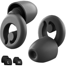 수면 소음 제거용 이어 플러그 실리콘 감소용 32dB 콘서트용 울트라 소프트 재사용 가능 코골이 차단 오토바이 2켤레 여행용 케이스 핑크색, Black(b), 1 Count (Pack of 4)