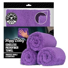 Chemical Guys MIC34803 해피 엔딩 울트라 플러시 엣지리스 극세사 타월 퍼플 (40.6cm x 40.6cm) 102161