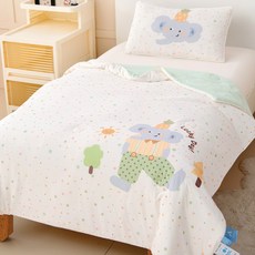 卡通兒童夏涼被冰絲空調被涼感夏被夏季寶寶嬰兒幼兒園小被子專用, 陽光小象【A類清爽涼感】