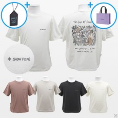 스노우피크 소로나 트로피컬 반팔 티셔츠 여름 반팔티 면티 여성 여자 키즈 커플 화이트 딥핑크 샌드베이지 다크차콜