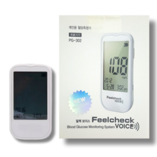 필첵 혈당측정기(기계만) 당뇨측정기 필체크 필첵보이스 feelcheck 기계 PG-302 혈당 당뇨 측정기 체크기 검사기, 1개, YL PG-302 Only
