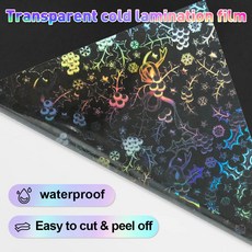 10 시트 콜드 보호 용지 필름 자체 A4 스티커 네이팅 사진 스타 접착 투명 방수, 11 Ribbon