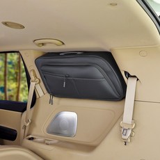 유투카 호환 더뉴 올뉴 카니발 윈도우 백 3열 창문 수납 정리함 악세사리 용품, 블랙