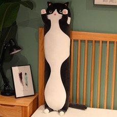 긴 시바 이누 개 봉제 베개 던지기 동물 코기 차이 쿠션 생일 발렌타인 선물 50 150cm, [01] 50cm, black cat, 1개