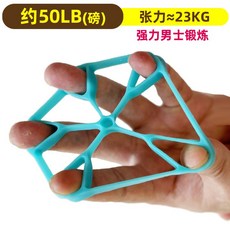 手掌訓練器手指屈伸器鍛鍊指力器五指拉力器手部康復握力球握力器，強化手指靈活度，提升手部協調性, 1個, 圓型張力圈(海藍)強力男士