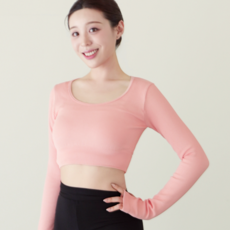 이이엘댄스 크롭 발레 롱슬리브 티셔츠 성인 발레복 긴팔 워머 상의 옷 의상