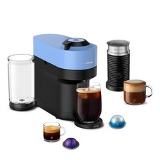 Nespresso De'Longhi Vertuo Pop+ 커피 및 에스프레소 머신 퍼시픽 블루, 기계 + 거품기