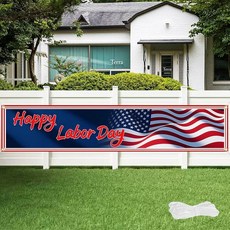 2 옥토버페스트 장식 대형 배너 2.5m x 51.4cm(8피트 1.5피트) 6m(20피트) 리본 이중 스티치 바이에른 블루 화이트 배경 독일 10월페스트 맥주 파티 장, Happy Labor Day Banner Gold