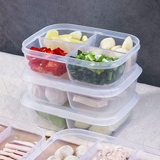 리빙앤랩 나눔 밀폐 반찬통 4칸 전자레인지 사용, 2개