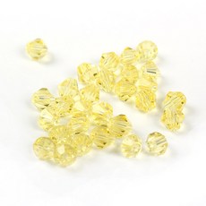 크리스탈 비즈 주판알 4mm 마름모 비즈공예재료, A4708. 4mm 옐로우, 1세트