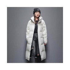 中長版羽絨外套 情侶款白鴨絨保暖外套 冬季防風防水過膝外套 可脫卸帽柔軟舒適透氣男女外套