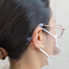 안경소품 실리콘 안경고리 귀받침 미끄럼방지 패드 투명 2P