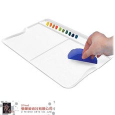 MIJELLO美捷樂多功能免洗方型調色盤，適用各顏料，繪畫調色好幫手，方型設計，顏料不殘留，清潔方便, 1個
