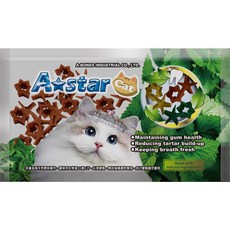 Astar 貓用星形潔牙骨 薄荷口味, 1個, AB貓星形薄荷潔牙骨-鮪魚15g