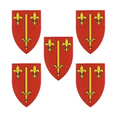 중세 군사 Wofl 방패 빌딩 블록 액세서리 갑옷 벽돌 장난감 어린이 선물, 64 B24-30-1