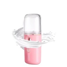 奈米噴霧補水儀 臉部美容冷噴機 加濕器, 少女粉 30ml水箱 / 升級噴頭, 如圖所示