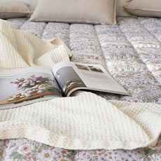 印花鬆緊帶固定絎縫床墊, 葵花