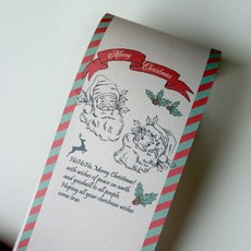 [특가할인] 빈티지산타 크리스마스 포장띠지, 50매