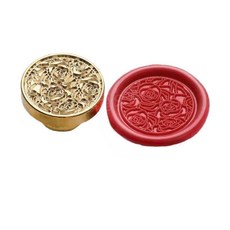 초대장 봉인 스탬프 도장 문양 황동 2.5cm 1개 D, No.23