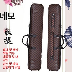 해금 가죽 케이스 수납 국악악기 백팩 악어무늬 전통, 1개, 체크 소프트 핸들 이중