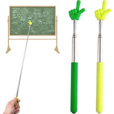 접이식 교육용 포인터 스틱 읽기용 컬러풀한 확장 가능한 휴대용 가이드봉 손가락 가리키는 스틱 학생용 교실 용품 - 보라색, Yellow & Green