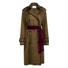 니나리치 벨트 레더 트리밍 코트