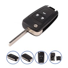아베오 트랙스 라세티프리미어 크루즈 올란도 말리부 알페온 쉐보레 순정 폴딩키 교체형 호환용 키 케이스, 1개, 쉐보레3버튼