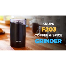 德國 Krups F203磨豆機 咖啡研磨機，快速均勻研磨，家用辦公室皆適用