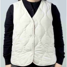 완자마켓 겨울 패딩 조끼 아이보리 3개