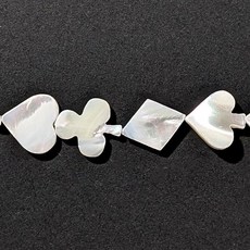 【杰鴻】貝殼撲克牌 DIY手工材料 散珠寶石珠珠, 1個, 16X16MM