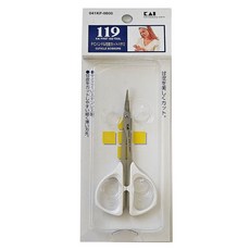 카이 119 큐티클 미용 가위 손톱 눈썹 네일 정리, 1개, 화이트