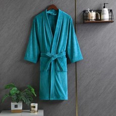 星級酒店純棉浴袍 男女浴衣 吸水速乾毛巾料睡袍 情侶居家服
