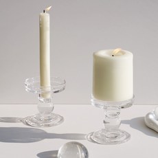 유리 1구 촛대 크리스탈 캔들홀더