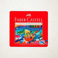 파버카스텔 파버카스텔)수채색연필(24색/틴케이스/115930), 단품, 상세페이지 참조
