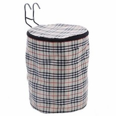 腳踏車前置掛包 腳踏車車筐車籃 電動車前車筐車簍 摺疊車山地車掛籃布籃單車籃子, 米黃色布兜(有蓋), 1個