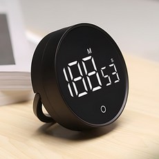 집똑똑이 이지 다이얼 무소음 스터디 쿠킹 타이머, 1개, 블랙