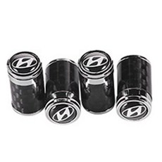 현대 타이어 캡 벨브 자동차 차 에어 마개, 블랙, 1세트