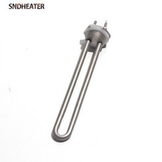 돼지꼬리히터 전기온수기 SNDHEATER 304 스테인리스 스틸 히터 요소 12V 24V 36V 48V 300W 600W 900W DN251 인치 32mm BSP 스레드 침수 히팅, 12) 48V 300W 200mmL