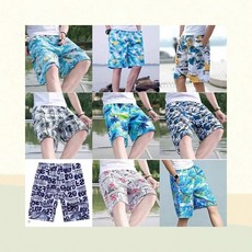 남성 여름 반바지 시원한 비치웨어 팬츠 5부 수영복 밴딩